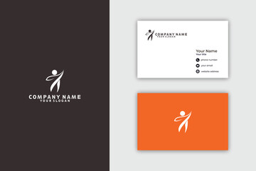 Dynamic Human Figure Logo for Health and Fitness Businesses.