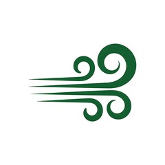 Green Swirling Wind Icon