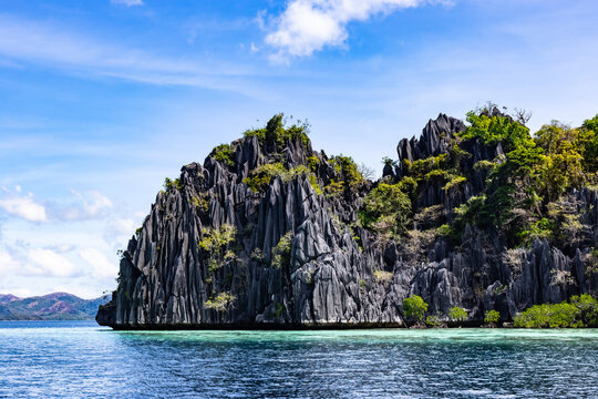 Rock formation coming out of Lagoon Coron Philippines 2025 