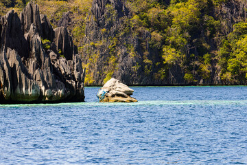 Rock Formation of coast of Coron Island Philippines 2025
