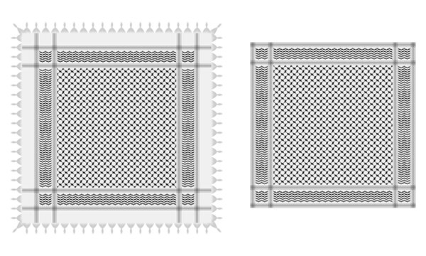 whole view of shemagh vector illustration isolated on white background.