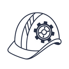 Safety First Industrial Hard Hat Icon Design