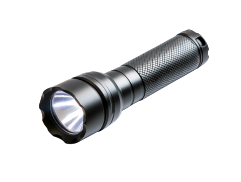 Black Flashlight with Bright Beam