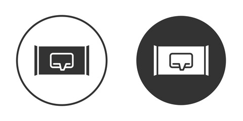 Wipes pack icon pictogram. Vector outline illustration isolated on white background.