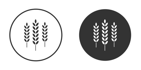 Wheat icon pictogram. Vector outline illustration isolated on white background.