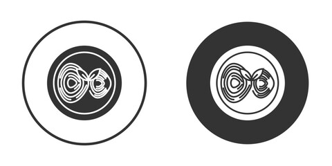 Spaghetti pasta icon pictogram. Vector outline illustration isolated on white background.