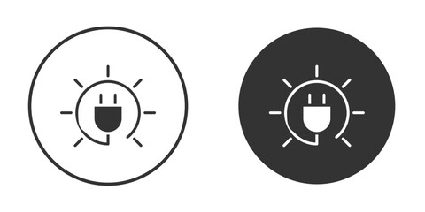 Solar energy icon pictogram. Vector outline illustration isolated on white background.