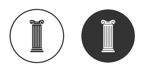 Pillar icon pictogram. Vector outline illustration isolated on white background.