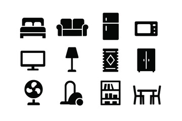 Household icons set
