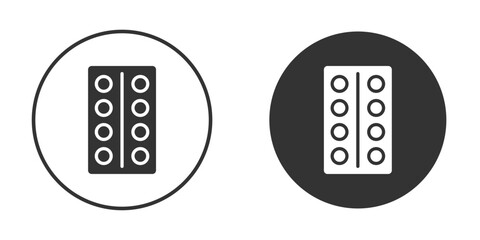 Oral contraception icon pictogram. Vector outline illustration isolated on white background.