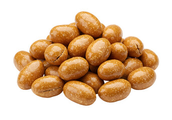 Pile of Peanut Candies isolated on white or transparent background. PNG