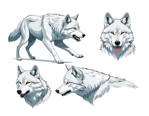 Wolf digital Art, Intricate Powerful and Ready for Print or Web, Sharp Details. Strong Identity. Timeless Design, Symbolize Strength, Courage, Logo, and Leadership

