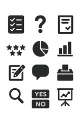 Survey icons set