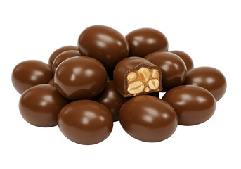 Fototapeta premium Pile of Peanut Candies isolated on white or transparent background. PNG