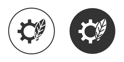 Ecology icon pictogram. Vector outline illustration isolated on white background.