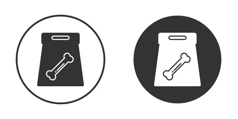 Dog food icon pictogram. Vector outline illustration isolated on white background.