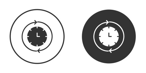 Course of time icon pictogram. Vector outline illustration isolated on white background.