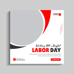Labor Day Celebration Social Media Instagram Post Template
