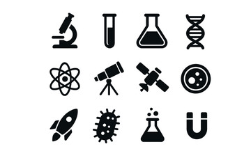 science icons set