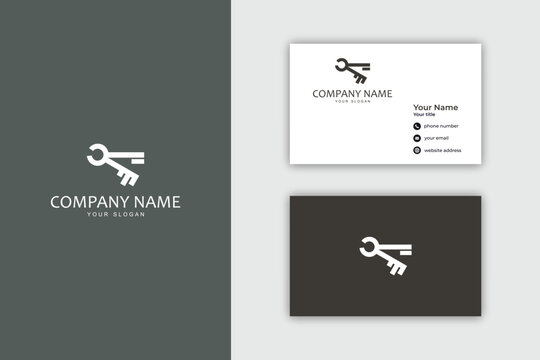 Elegant Key Logo Design for Security and Real Estate Businesses.