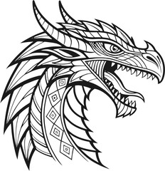 dragon head tattoo