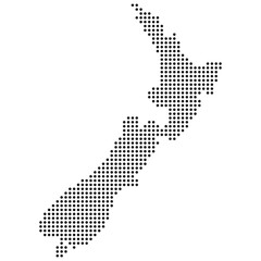 Dotted New Zealand map vector illustration