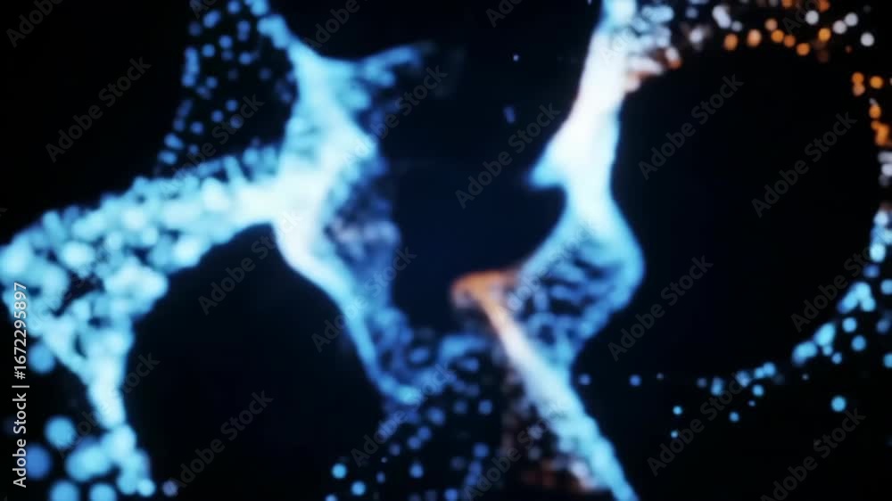 Poster abstract particle flow mesmerizing display of light and motion