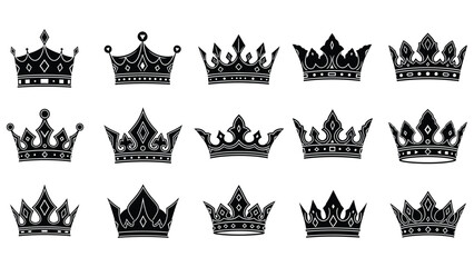 A Regal Array Crown Vector Designs for Majestic Projects and Emblematic Art