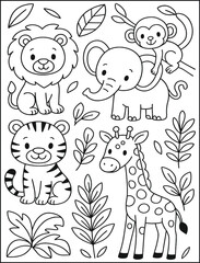 The Big Book of Fun and Easy Coloring Pages for Kids, My First Super Cute and Simple Coloring Pages for Children