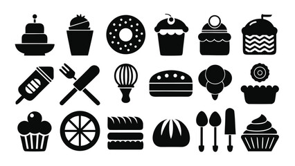 Assorted baked goods and kitchen utensils cake cupcake