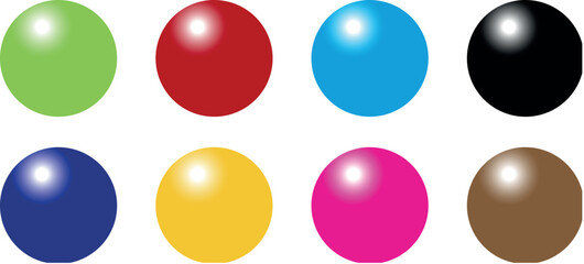 Abstract Collection of Colorful Gradient Buttons in Rounded  Forms for Digital Vector Design