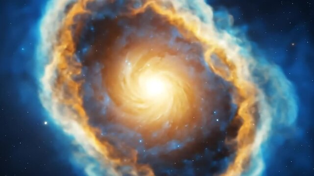 Distant galaxy in deep space