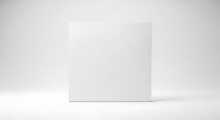 Fototapeta premium Blank White Product Packaging Box Mockup with Textured Side on a Clean Studio Background