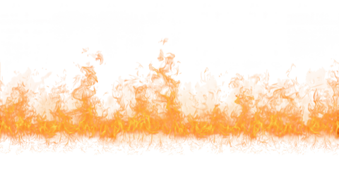 Fire Flames PNG Isolated Collection – Realistic Orange Red Flames Transparent Background