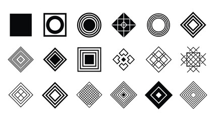 Geometric Harmony A Black and White Patterned Abstract Artwork