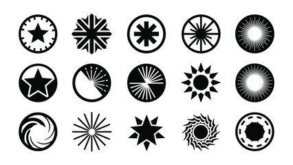 Collection of Starbursts A versatile graphic asset featuring a variety of starburst designs for diverse applications