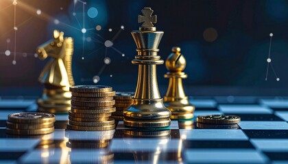 チェスのピースと現金のイメージ	