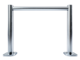 Metal Barrier on Transparent Background