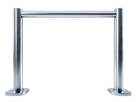 Metal Barrier on Transparent Background