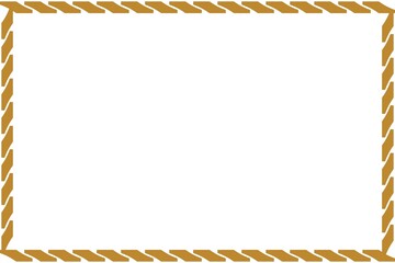 Unique Sharp Golden Color Frame, Photo Frame, Simple Border Frame with White Background, Amaizing Unique Frame