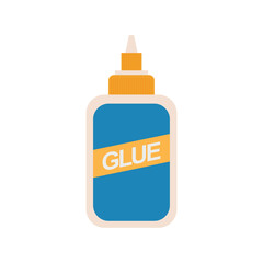 Office and School Glue Bottle Icon. Creative Craft Supply