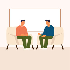 Online Psychology Session with Therapist and Patient via Video Call