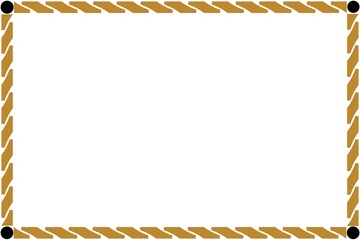 Unique Sharp Golden and Black Color Frame, Photo Frame, Border Frame with White Background, Amaizing Unique Frame