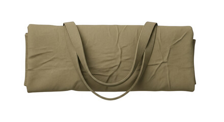 Taupe Canvas Duffle Bag Mockup Top View