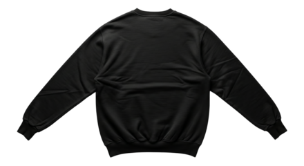 Black Crewneck Sweatshirt Mockup Back View