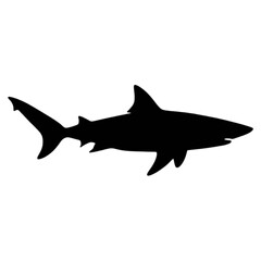 Obraz premium Powerful shark silhouette, a symbol of strength and danger perfect for branding projects