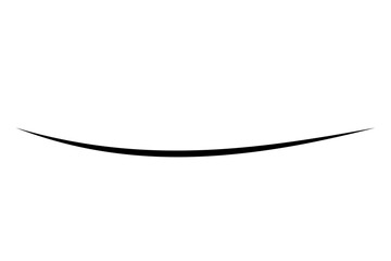 Black curved thin line abstract stroke © Pixrow