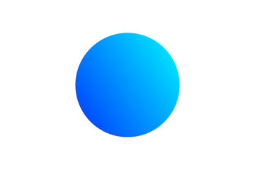 Blue gradient circle shape abstract design for logos, icons, stickers, posters, labels, backgrounds, and modern graphic elements