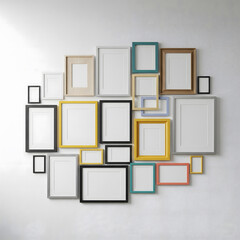 Minimalist Frame Mockup on Concrete Wall