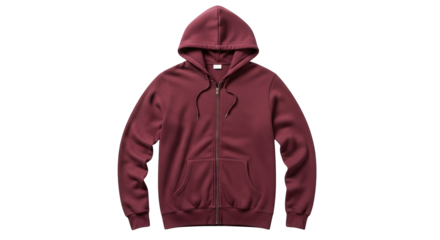 Maroon Zipup Hoodie Mockup Apparel Design